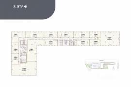 Сдается в аренду офисный этаж площадью 2 158 м²